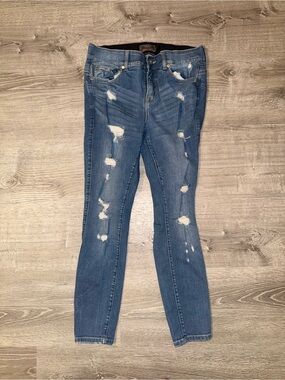 torrid Medium Blue Distressed Skinny Jeans